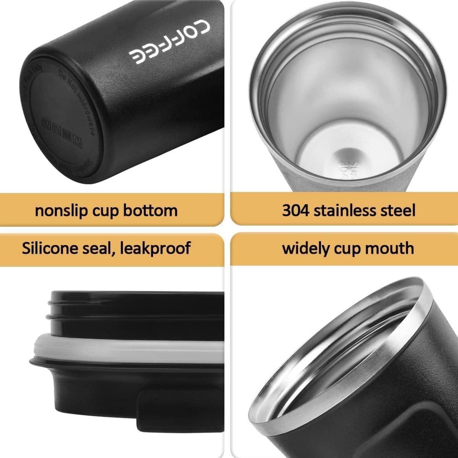 Thermobecher 380ml Edelstahl Kaffeebecher Auslaufsicher