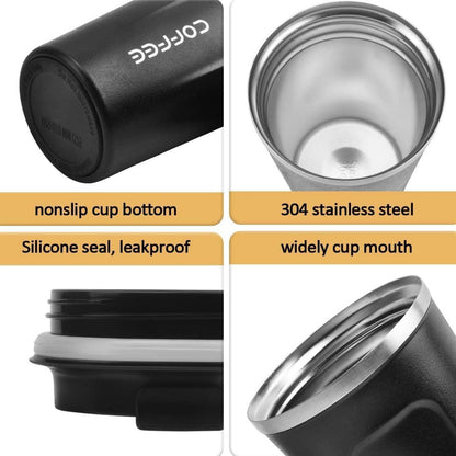 Thermobecher 380ml Edelstahl Kaffeebecher Auslaufsicher