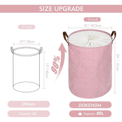DOKEHOM 24-Inches Verdickte Faltbare Runde Lagerung