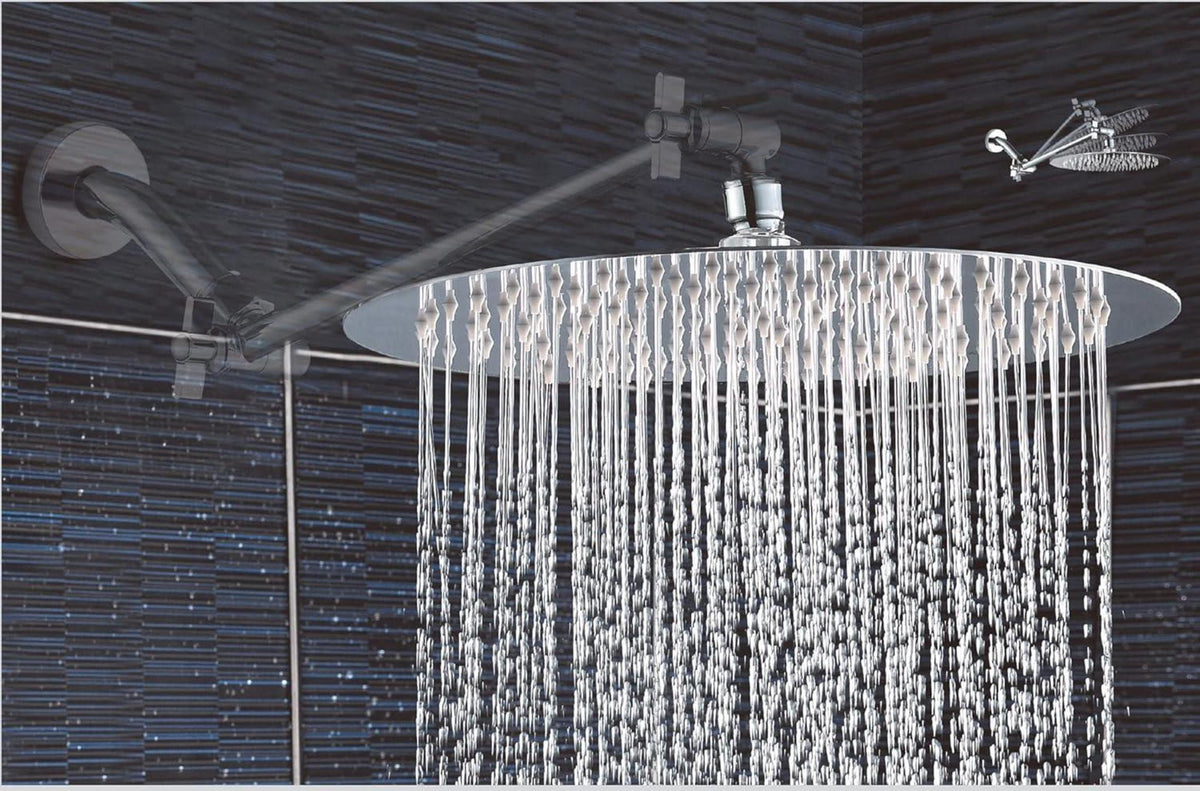 Große Runde Edelstahl Regendusche Duschkopf Anti-Kalk 12 Zoll AISI304
