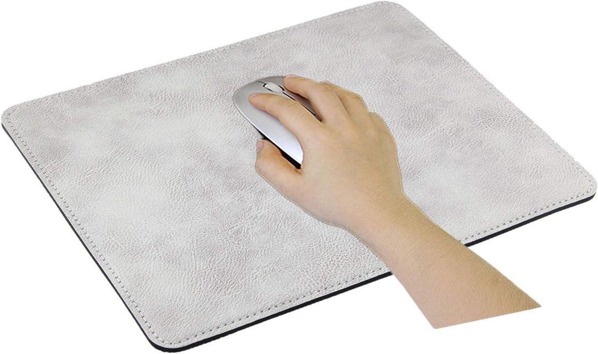 Mauspad PU Leder, Gaming Mauspad 24x20x0,3cm Grau