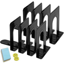 Buchstütze Metall Schwarz 19x12x15cm 8 Stück Bücherstützen