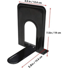 Buchstütze Metall Schwarz 19x12x15cm 8 Stück Bücherstützen