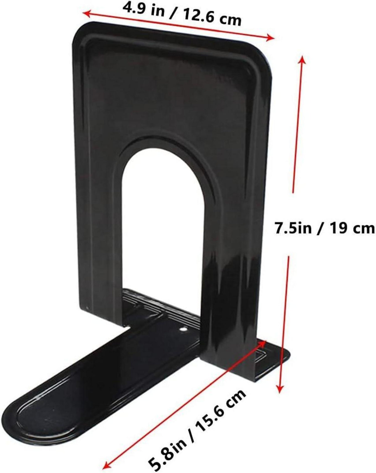 Buchstütze Metall Schwarz 19x12x15cm 8 Stück Bücherstützen