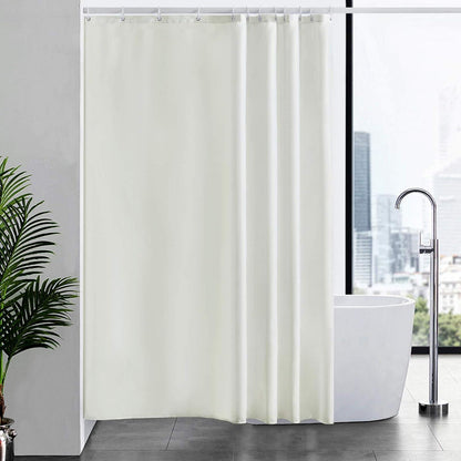 Stoff-Duschvorhang Überlänge Beige 180x210 cm, Anti-Schimmel