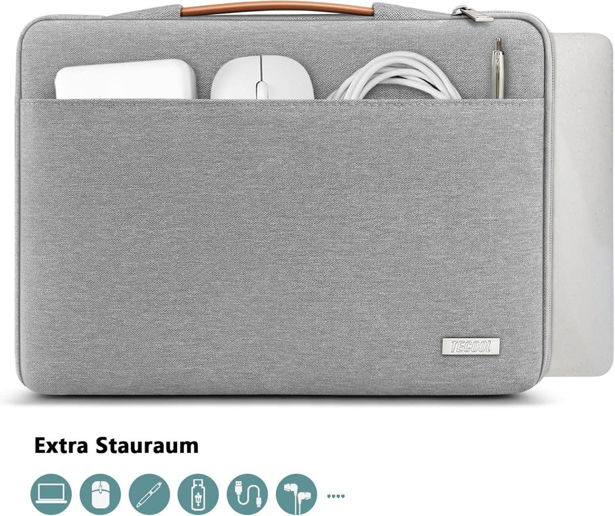 TECOOL 13,3 Zoll Laptop MacBook Tasche Hülle Grau 13-13,5