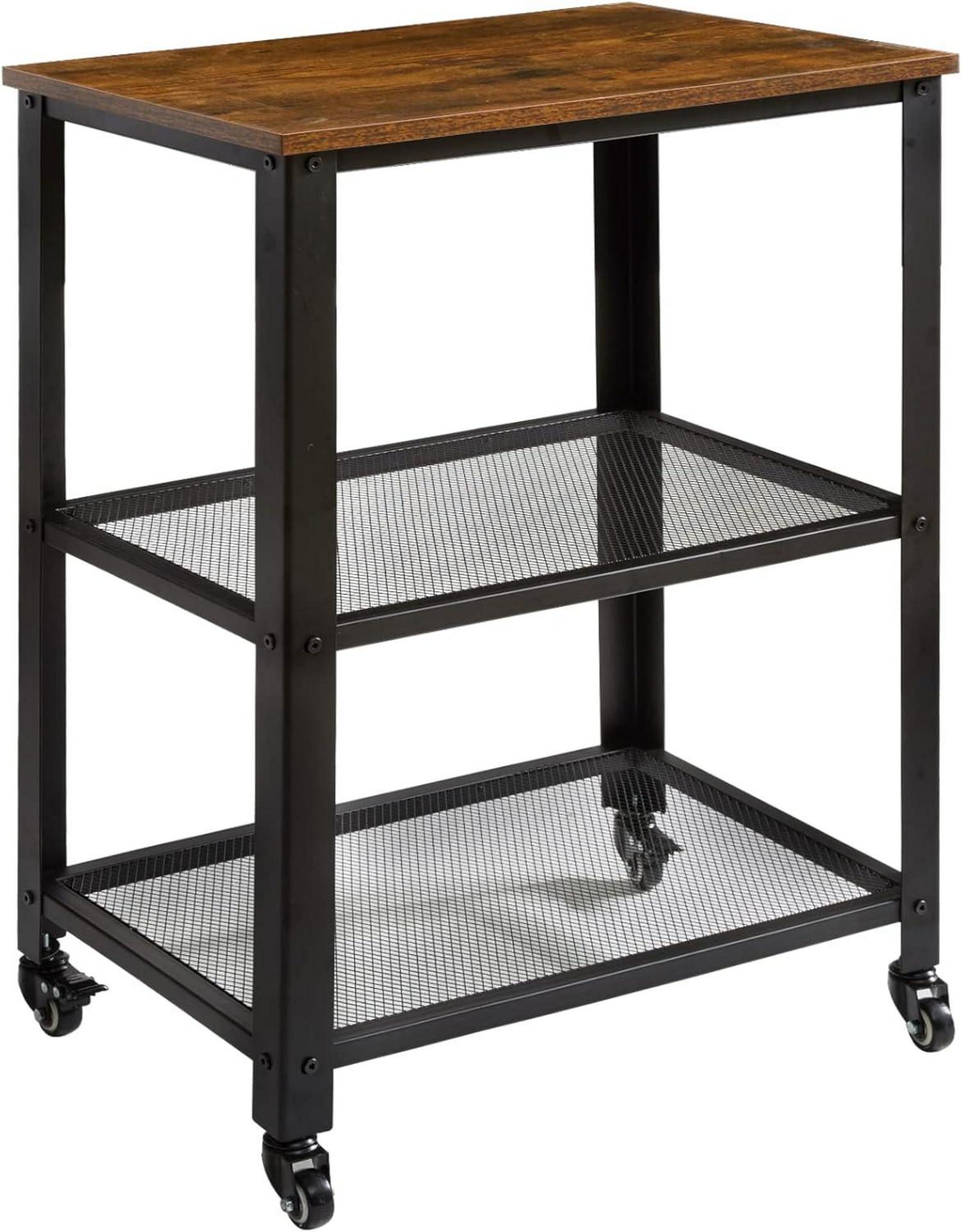 Servierwagen Rollwagen Küchenregal 3 Ablagen 60x40x81cm