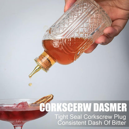 Bitterflasche für Cocktails – 3er Set Glasflaschen mit