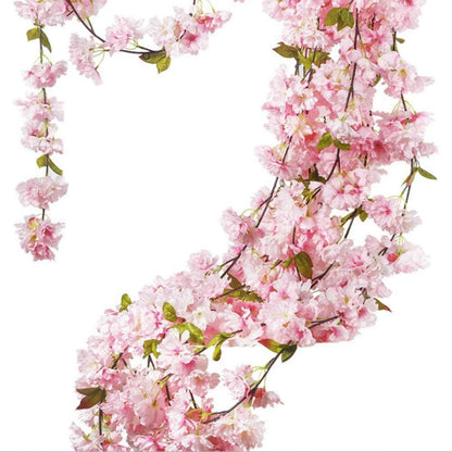 Kirschblütengirlande 2er Set Fake Blumen 180 cm Seide
