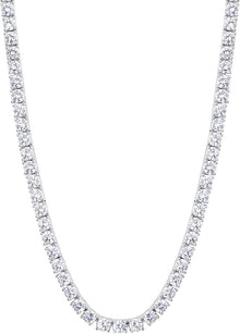 Tennis Chain 3mm Weißgold beschichtet Zirkonia Steine Hip Hop