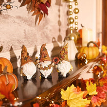 Herbstdeko Figuren 3er Set Kunstharz Zwerge Gartendeko
