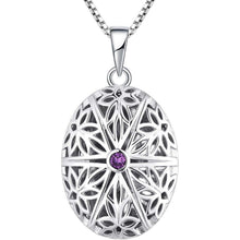 Personalisiertes Foto Medaillon 925 Sterling Silber Kette Damen