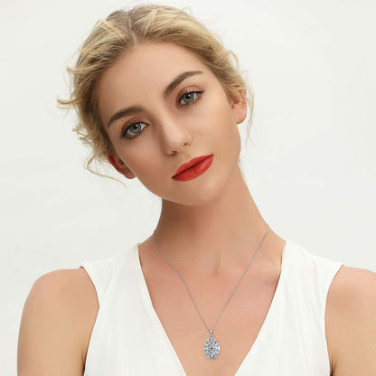 Personalisiertes Foto Medaillon 925 Sterling Silber Kette Damen