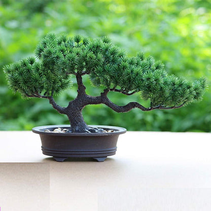 Künstlicher Bonsai-Baum Gefälschte Pflanze Japanische Kiefern 19cm