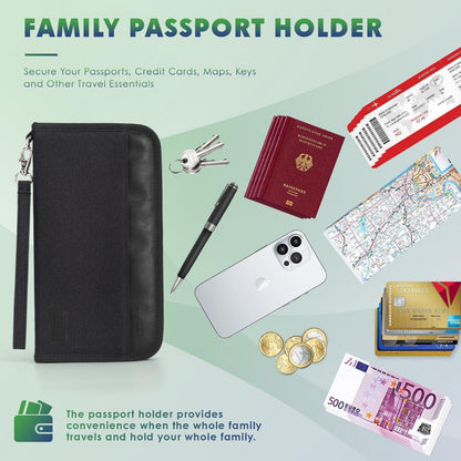 Reiseorganizer mit RFID-Schutz, wasserdicht, für Familie
