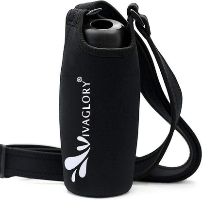 Edelstahl Hundetrinkflasche mit Neopren Träger 750ml305