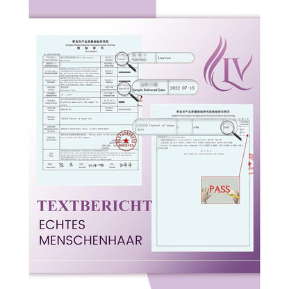 Echthaar Tressen Balayage Schwarz Silber 45cm