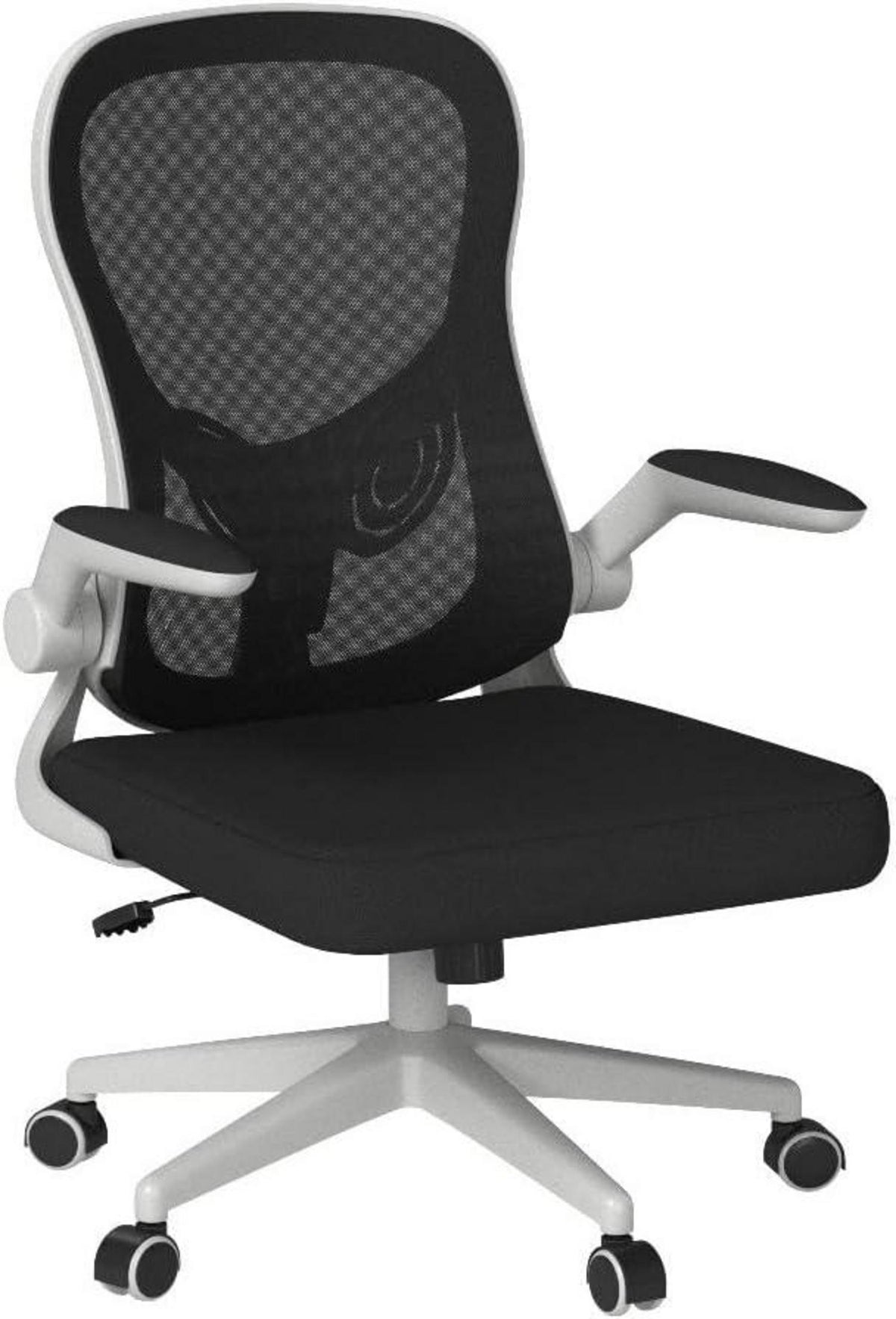 Ergonomischer Bürostuhl mit hochklappbarer Armlehne und