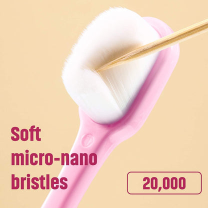 4er Set Weiche Mikro Nano Zahnbürsten 20.000 Borsten für Zahnfleisch Erwachsene