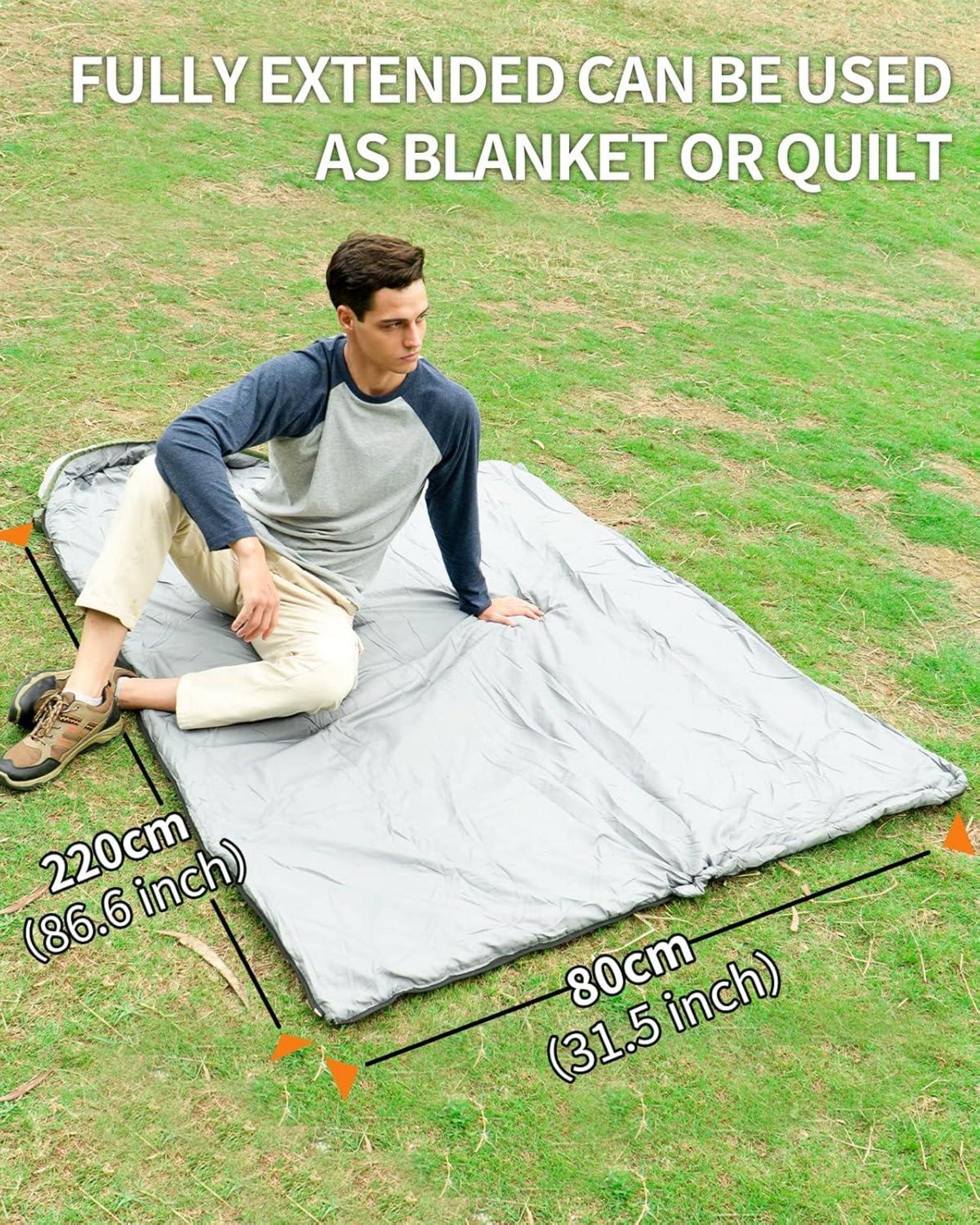 Schlafsack Outdoor Ultraleicht 4 Jahreszeiten Kleines Packmaß 0,8 kg