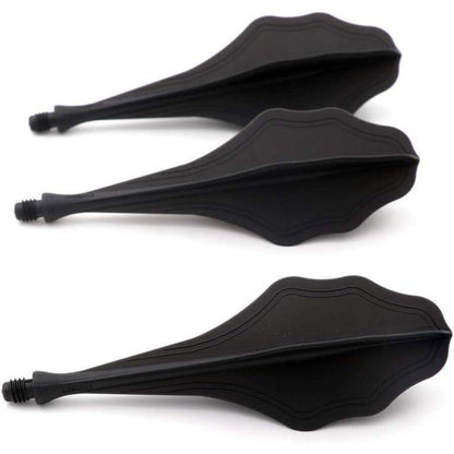 Dartflüge Traj AK8 Schwarze Welle 3er-Set Ergonomisches