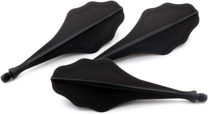 Dartflüge integriertes Design schwarz 3er-Set robust & leicht