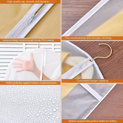 Kleidersack 12er Set Anzugtasche Transparent 60 x 120/100cm