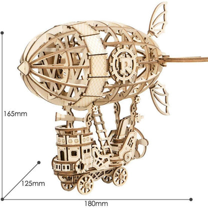 Rolife 3D Holz Zeppelin Puzzle Bausatz für Erwachsene und