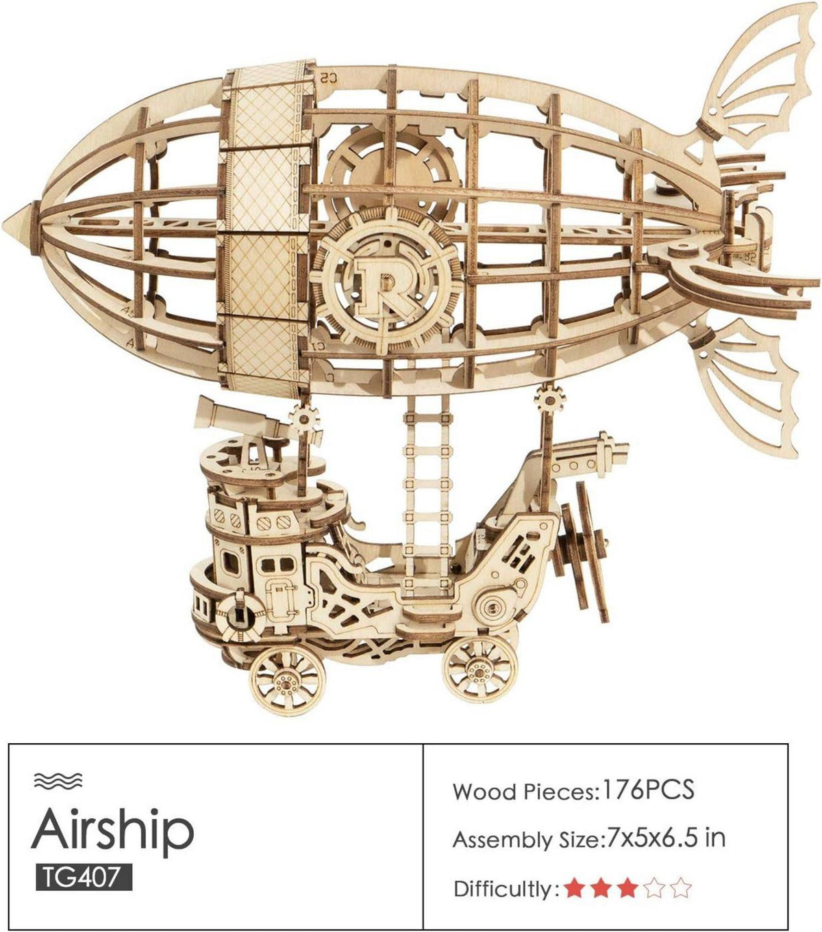 3D Puzzle Holz Zeppelin Modell Bausatz für Erwachsene und Kinder