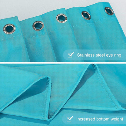 Duschvorhang Überlänge Anti-Schimmel Wasserdicht Aquamarine 275x180cm