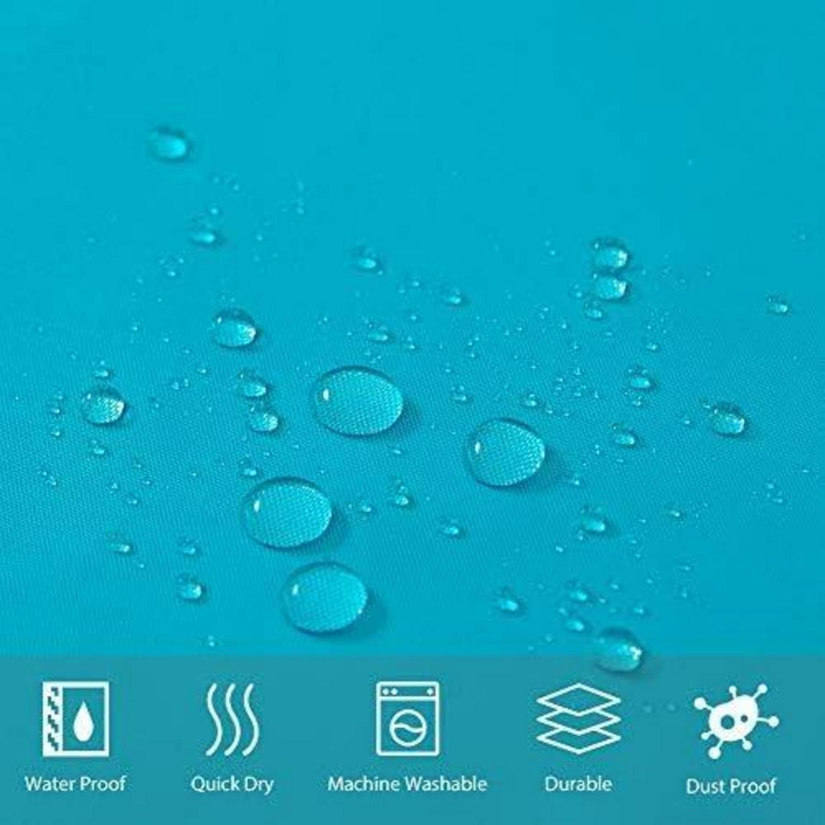 Duschvorhang Überlänge Aquamarine 275x180cm Anti-schimmel Antibakteriell