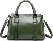 Leder Handtasche Grün Schulter Umhängetasche Elegant