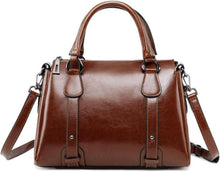 Leder Handtasche Damen Braun Umhängetasche Schultertasche