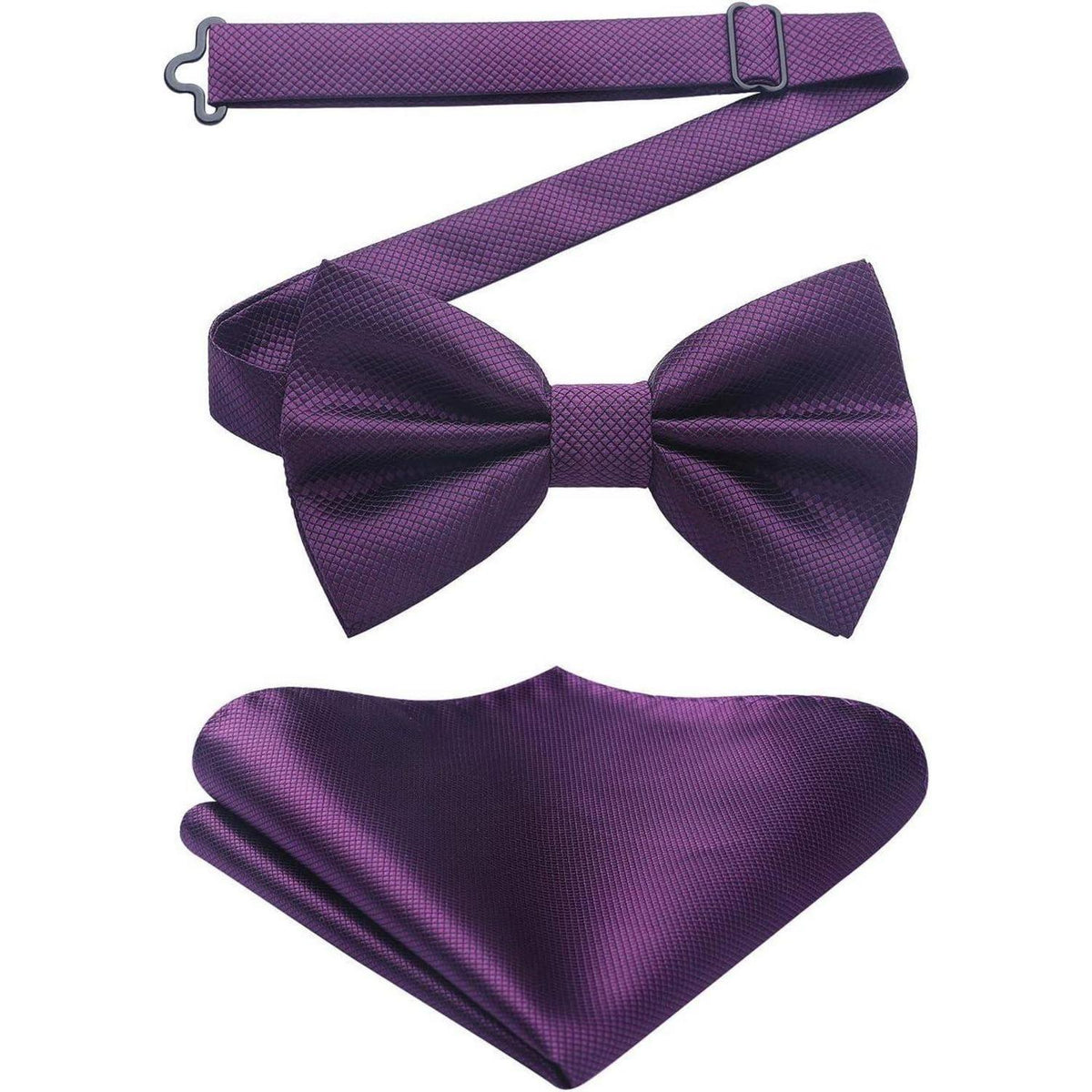 Herren Fliege mit Einstecktuch Set Lila