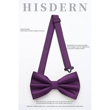 Herren Fliege mit Einstecktuch Set Lila