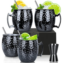 Moscow Mule Becher Set 4er Gunmetal Schwarz 550ml Genießen