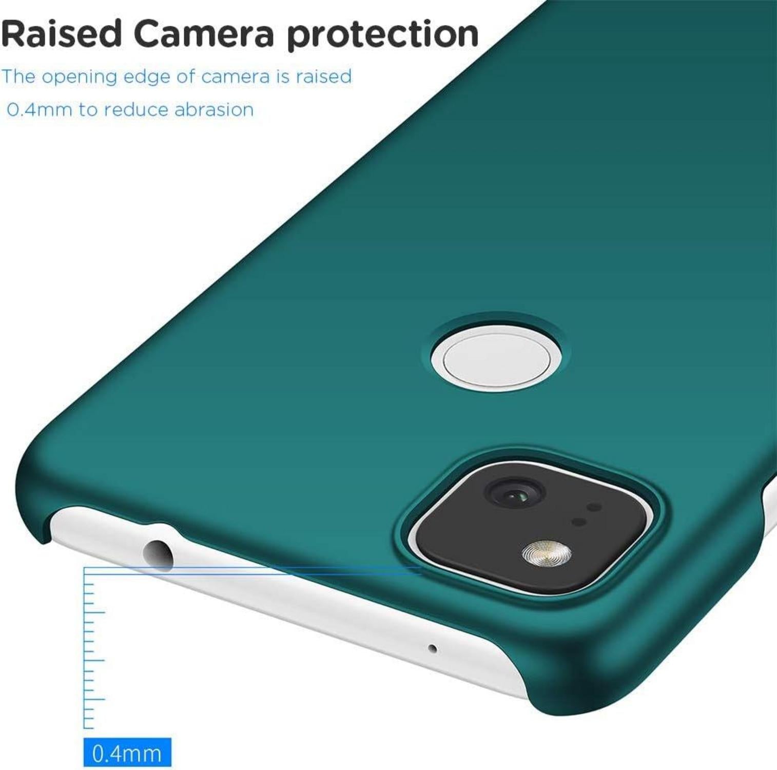 ORNARTO Hülle für Google Pixel 4a(4G) 5,8 Zoll - Grün - Ultra Dünn - Anti-Scratch - Matt - Hardcase