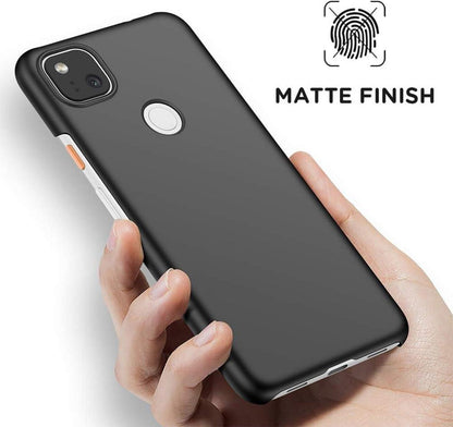 ORNARTO Pixel 4a(4G) Hülle Ultra Dünn Anti-Scratch FeinMatt Schwarz