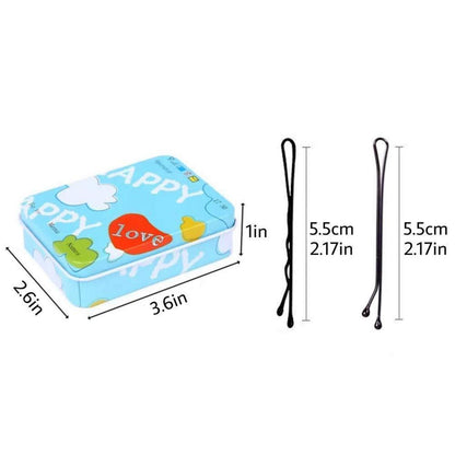 Haarnadeln Bobby Pins 200 Stück Haarspangen Metal Schwarz 5.5CM