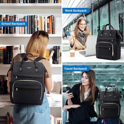 Wasserdichter Laptoprucksack 15,6 Zoll für Damen - Großer