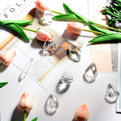 Herefun Kristall Sonnenfänger 15er Pack Feng Shui Dekoration Kristallglas Prisma Anhänger