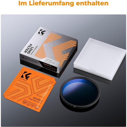 K&F Concept 58mm Variabler ND Filter ND2-400 Slim Neutral