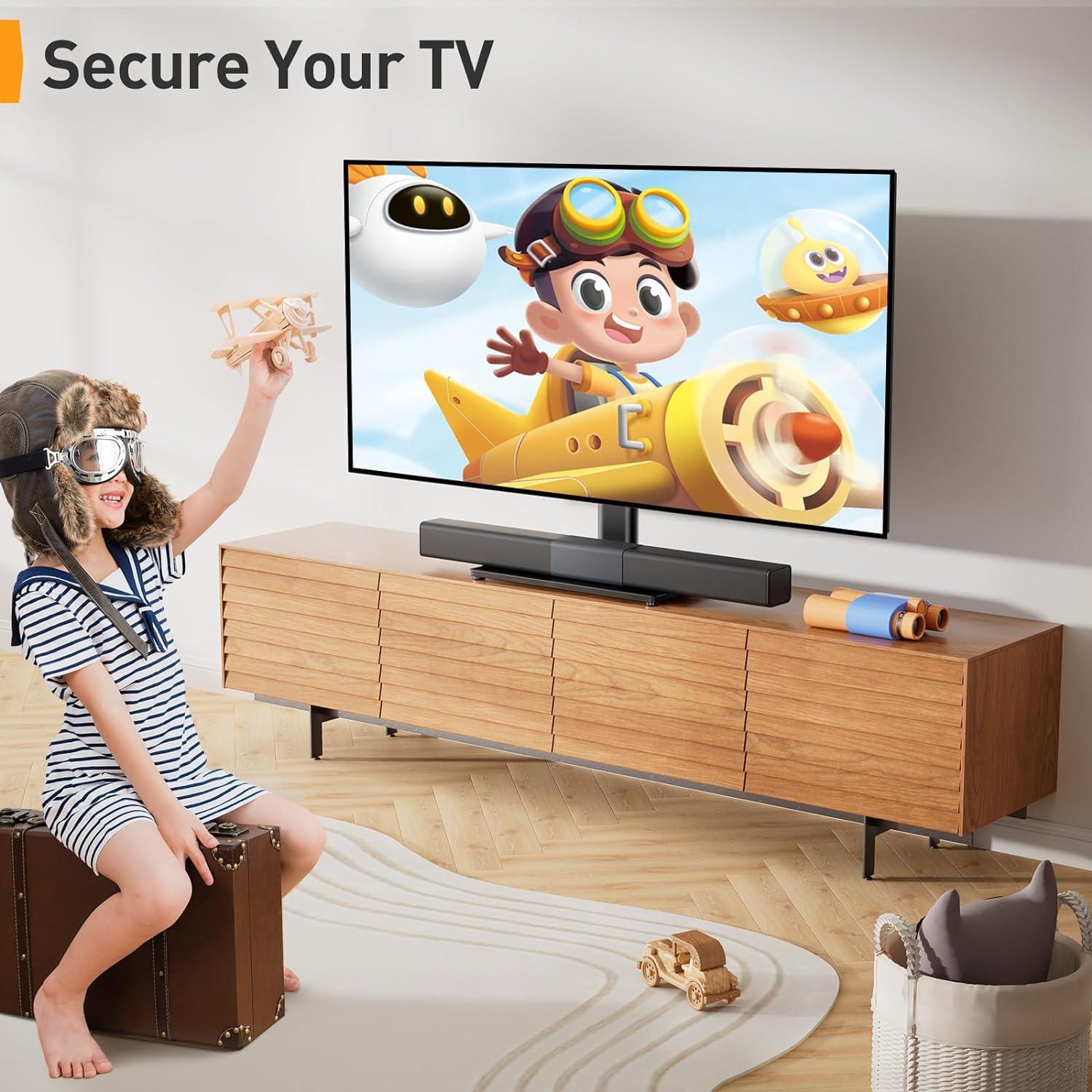 TV Standfuß Schwenkbar Höhenverstellbar 32-60 Zoll 40kg VESA 400x400mm