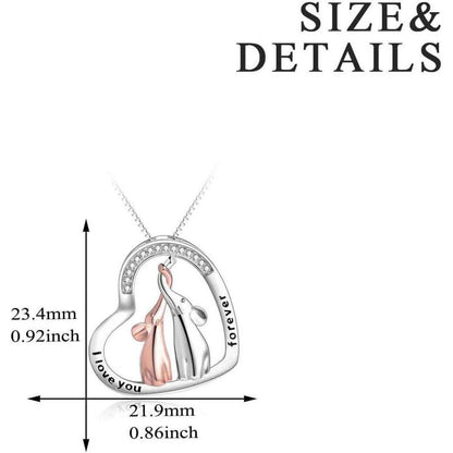 925 Sterling Silber Elefanten Halskette für Mutter - Tier