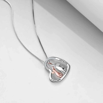925 Sterling Silber Elefanten Halskette für Mutter - Tier