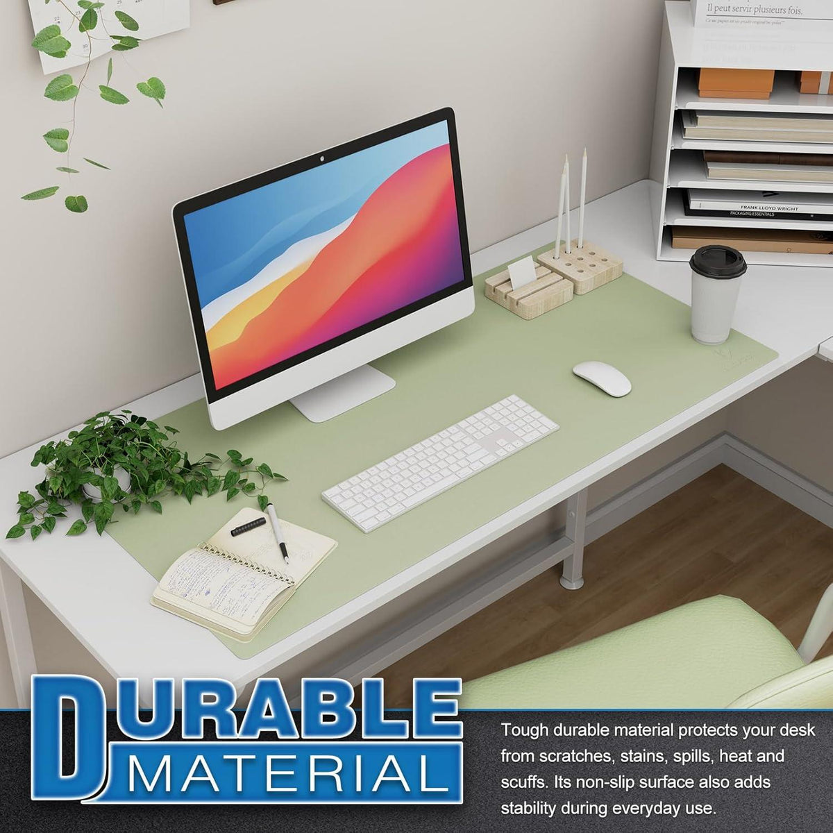 Knodel Tischunterlage 90x43cm PVC wasserdicht Schreibunterlage Büro Heim