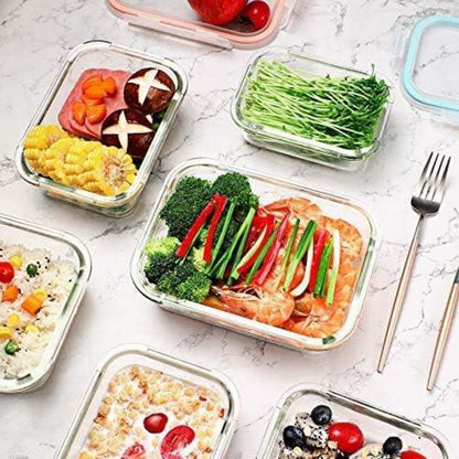 GENICOOK Lunchbox Bento Set Frischhaltedosen Glas Meal Prep BPA frei