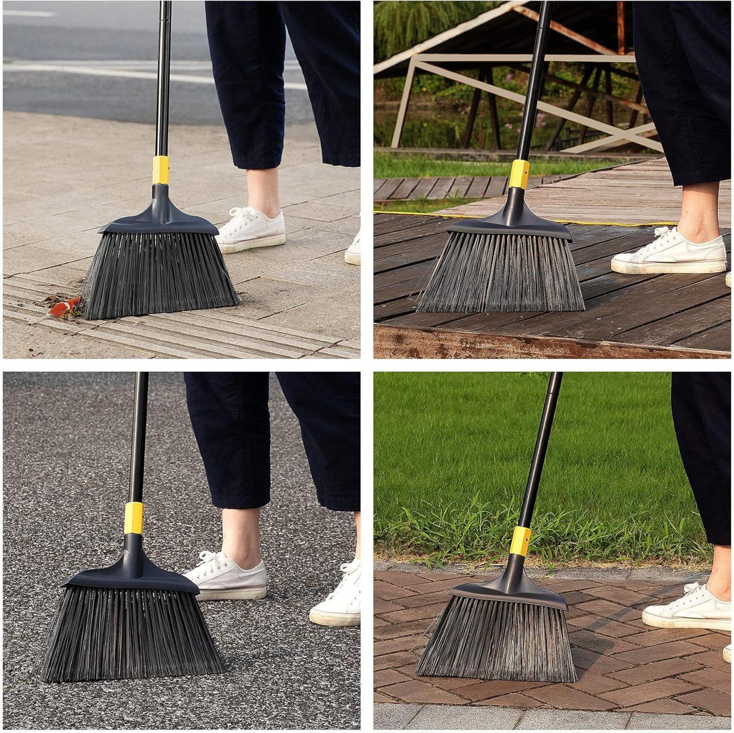 Robuster Besen für Außenbereich, kommerziell, Innenhof, Garage, 137 cm