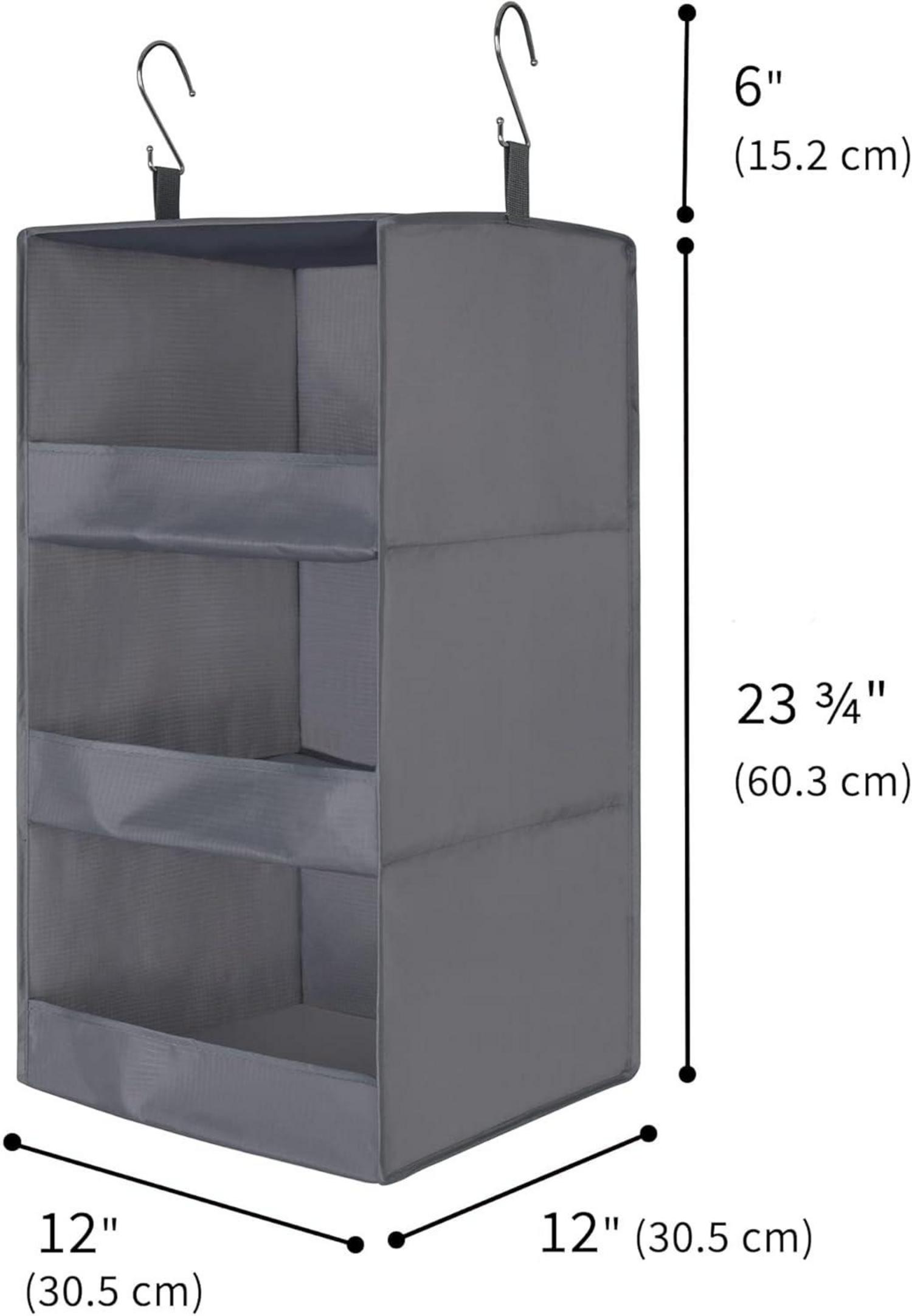 Hänge Organizer 3 Fächer Hängeaufbewahrung Kleiderschrank Organizer Grau