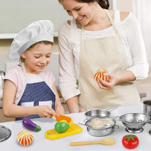 EFO SHM Kinderküche Zubehör Edelstahl Pfannenset Schürze